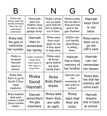 Chapter 14 Bingo Card