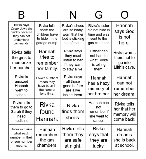 Chapter 14 Bingo Card