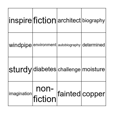 3rd Grade BINGO Card