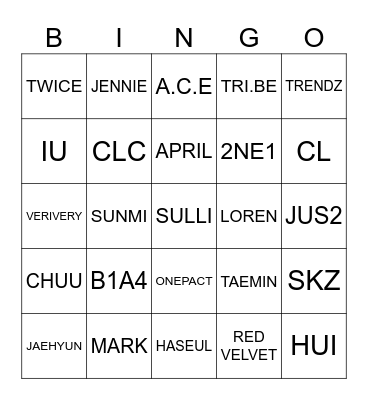 KAZUHA BOT REGULAR RELEASE CARDS Bingo Card