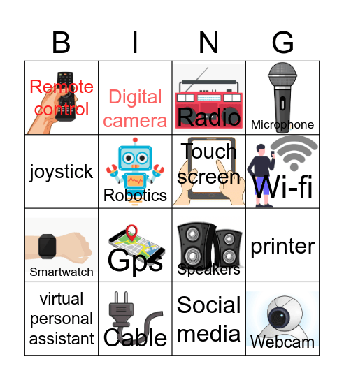 Technology and gadgets Bingo Card