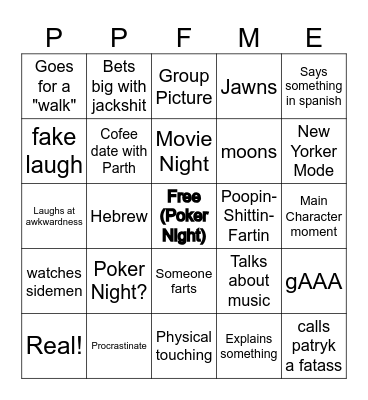 Patryk's Bingo Sheet Bingo Card
