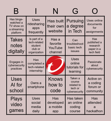Tech Human Bingo Card