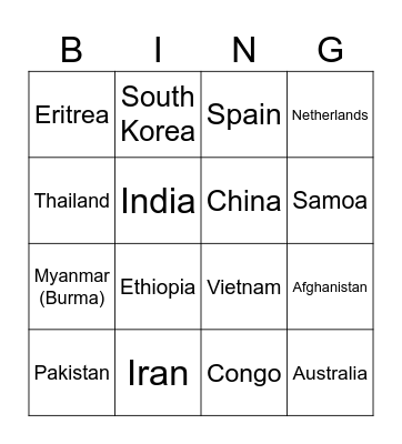 C1+ T1 2024 class Bingo Card