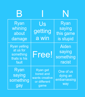 Fortnite wit ta boiz Bingo Card