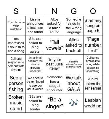 Rehearsalpalooza Bingo Card