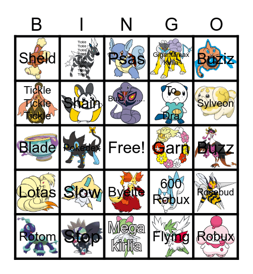 POKEMON BINGO Card