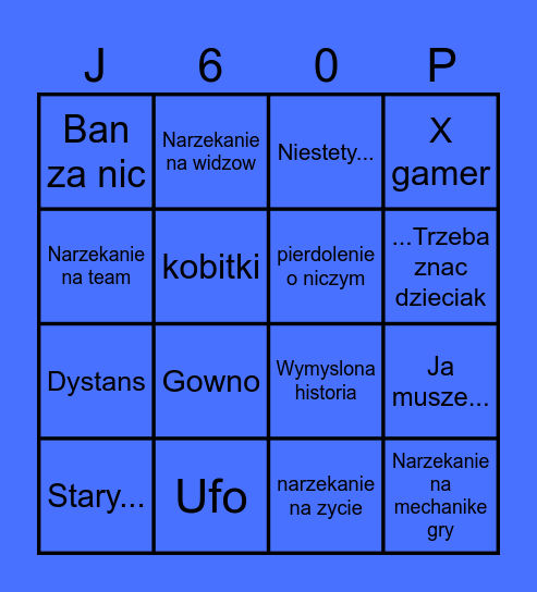 Konfidenckie bingo♿👮 Bingo Card