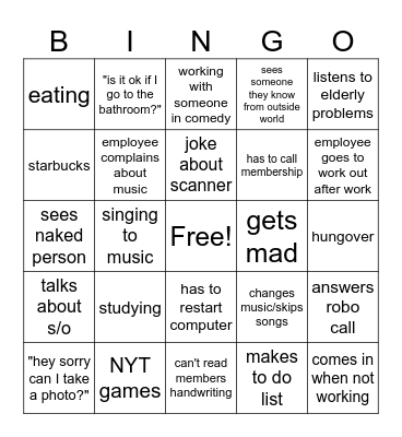 LPAC Workers Bingo Card