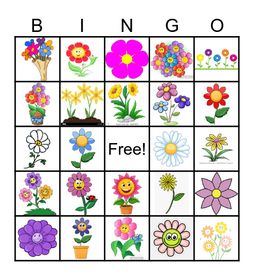 Flowers Bingo Card