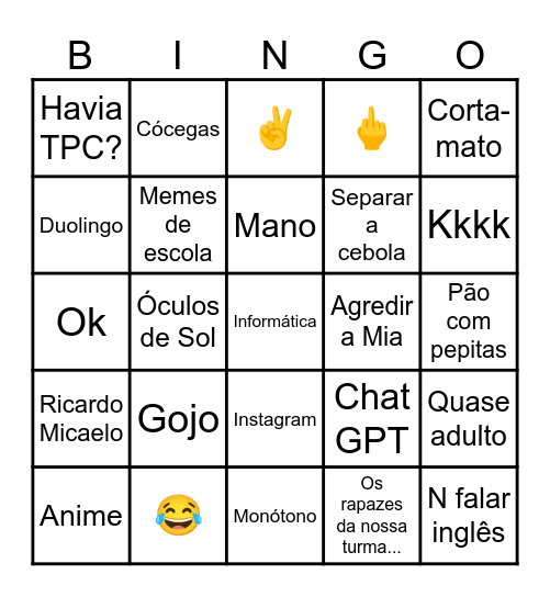 Jão bingo Card