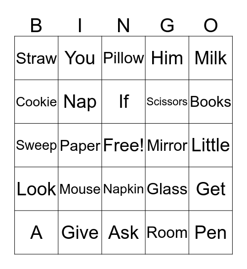 Mouse Bingo Card
