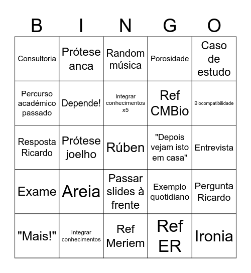 CEB Bingo Card