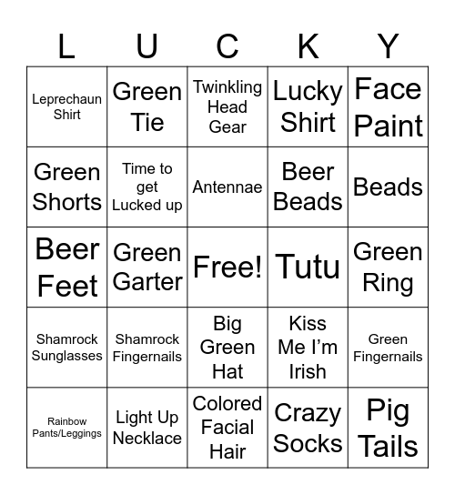 Lucky Bingo Card