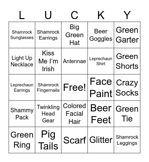 Lucky Bingo Card