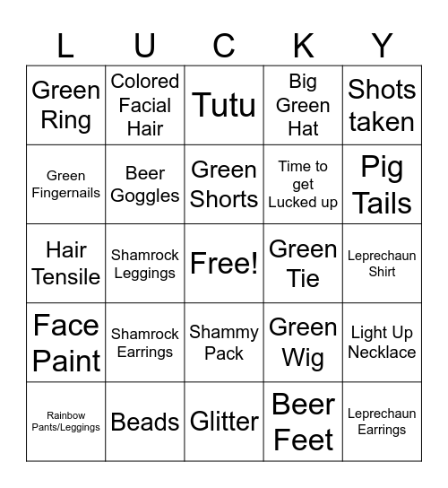 Lucky Bingo Card