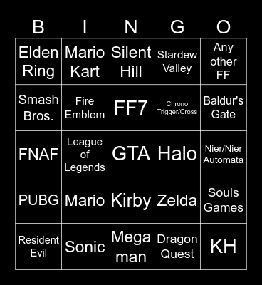 VGL 2024 RC Bingo Card