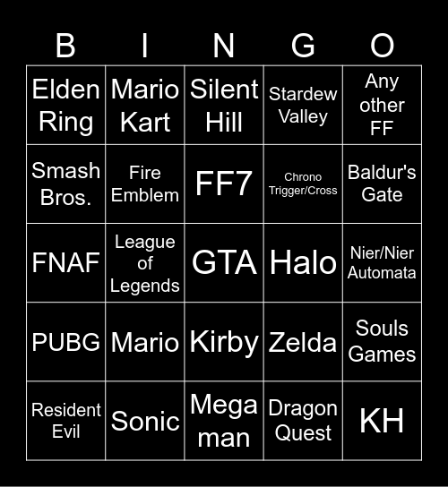 VGL 2024 RC Bingo Card