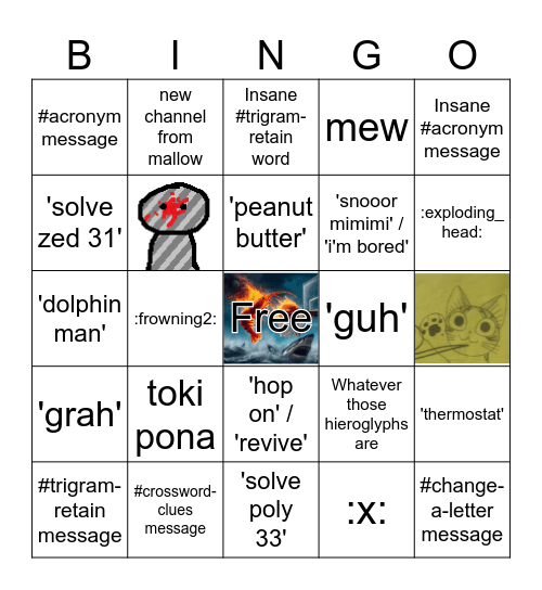 !!blingos Bingo Card