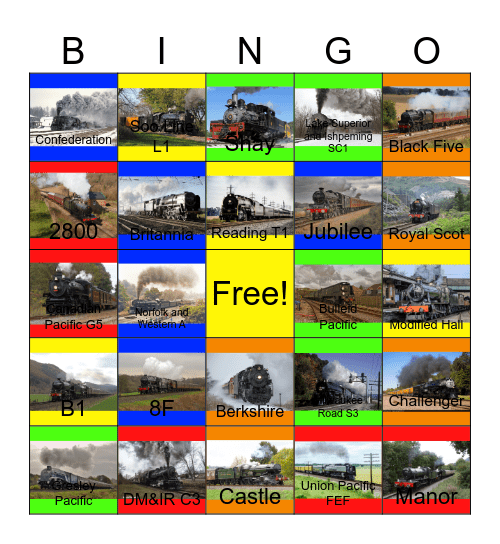 Steam, Smoke and Thunder 2 Bingo Card