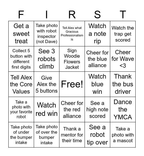 CIR Blackout Bingo Card