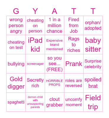 DHARMAN GYATT Bingo Card
