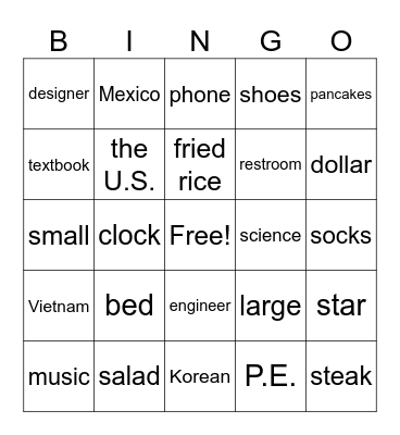 Bingo Card