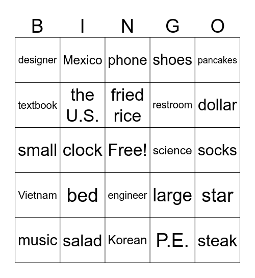 Bingo Card