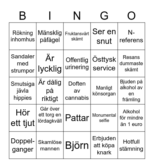 Berlinbanko Bingo Card