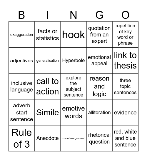 Rookie Reporter Bingo Card