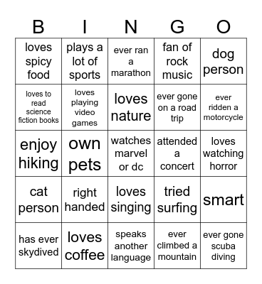 bingo Card