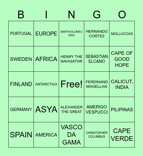 BINGO BONANZA Bingo Card