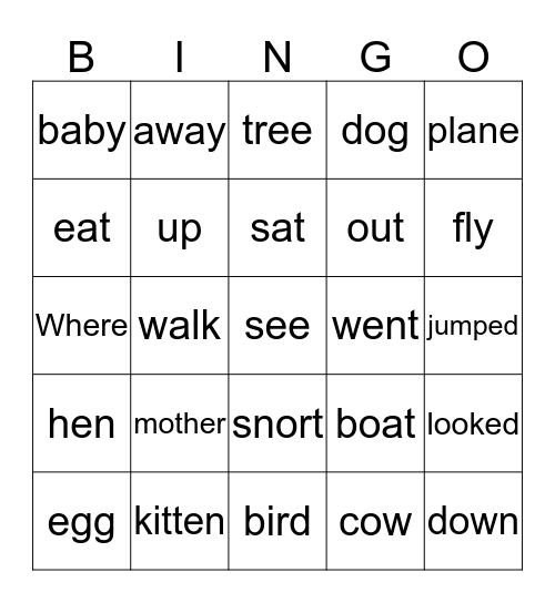 Are You My Mother? Bingo Card