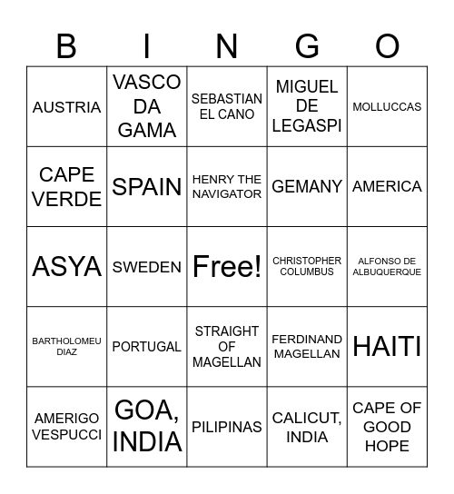 BINGO BONANZA Bingo Card