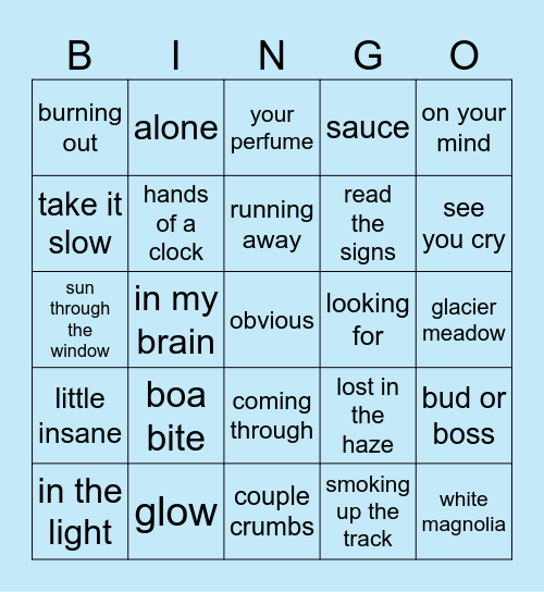 little vice bingo Card