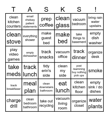 Sunday Bingo Card