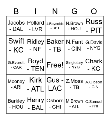 2024 FA FUN Bingo Card