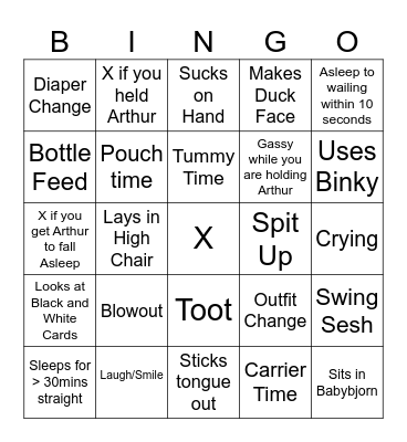 Arthur Bingo Card