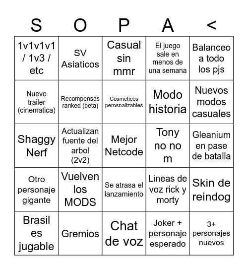 Bingo Card