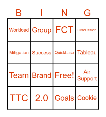 Division 2 FCT Conference Bingo Card