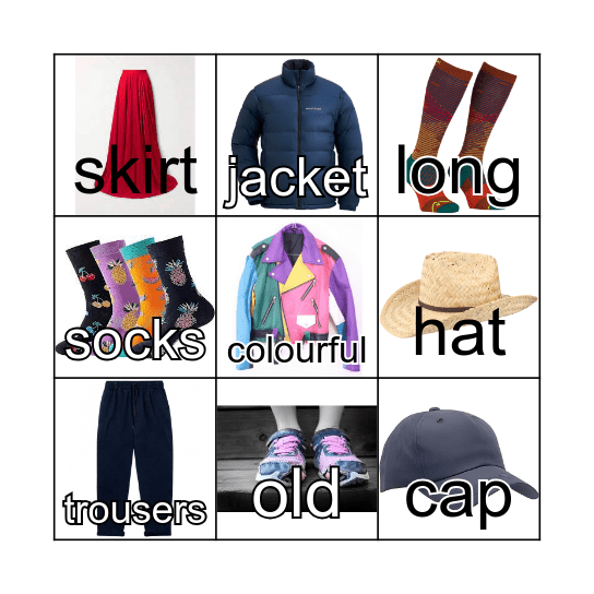 Clothes Bingo! Bingo Card