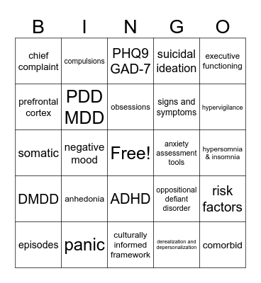 DSMV Bingo Card