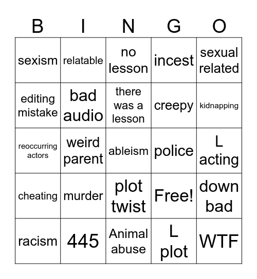 tmrws teachings Bingo Card