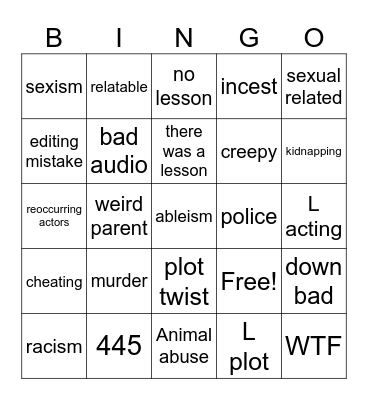 tmrws teachings Bingo Card