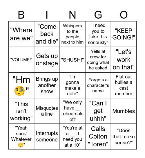 Czyz Bingo Card