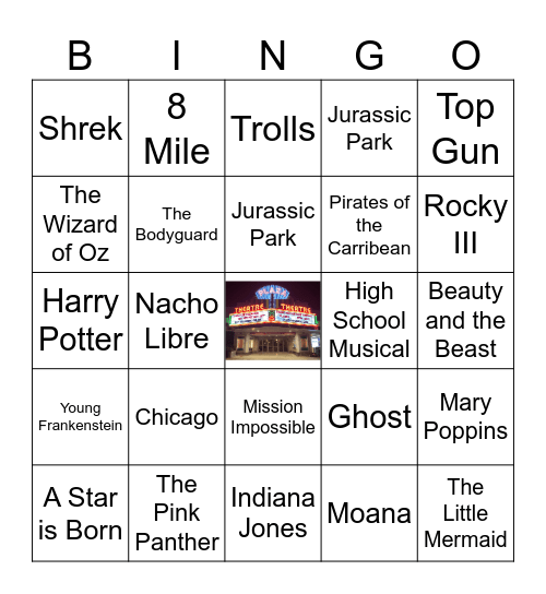 Movie Magic Bingo Card