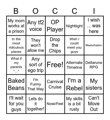 Bochi Bingo Card