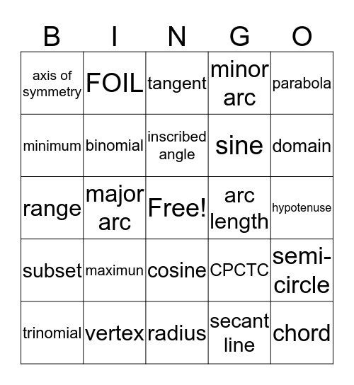 It's Bingo Time Bingo Card