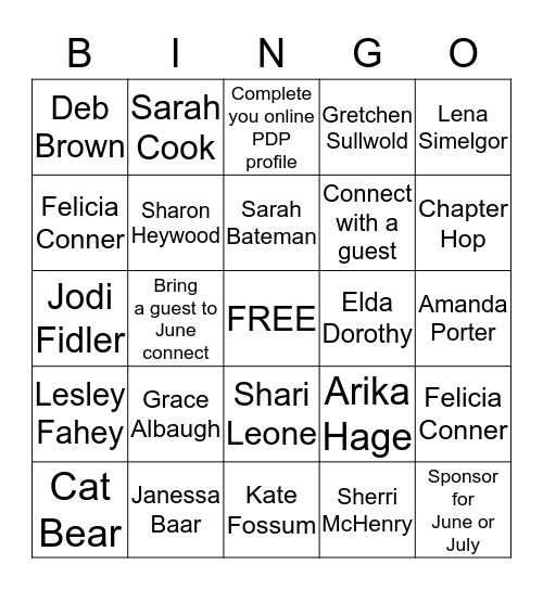 May lunch Bloomington connect Bingo Card