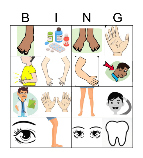 Health_Pictures Bingo Card